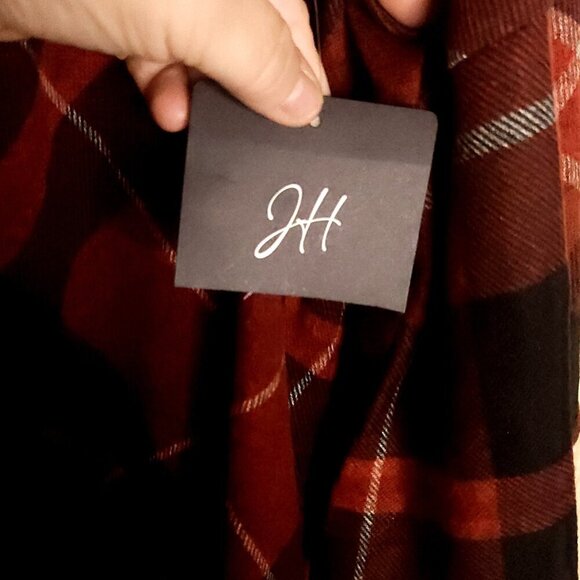 JH Womens Plus Rust Red Plaid Shift Dress 3X - Picture 5 of 7